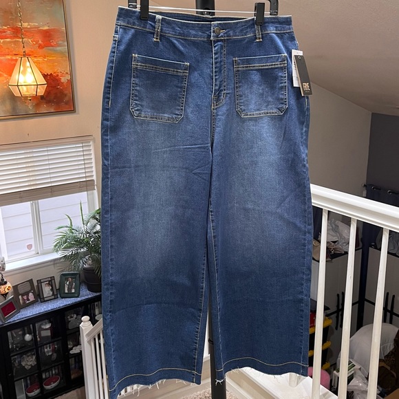 🔥NWT🔥 FRYE Crop Wide Leg Raw Hem Jeans - Picture 9 of 9